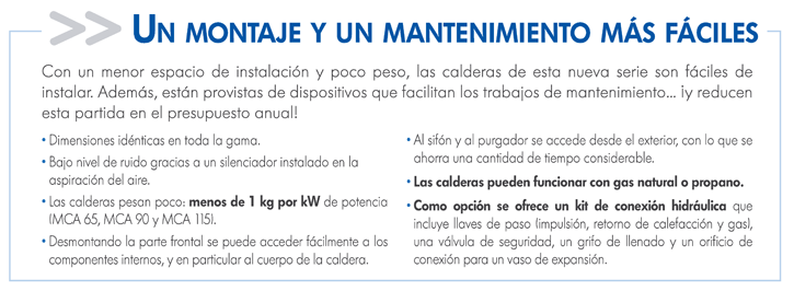 La caldera Innovens Pro tiene un montaje y mantenimiento fáciles