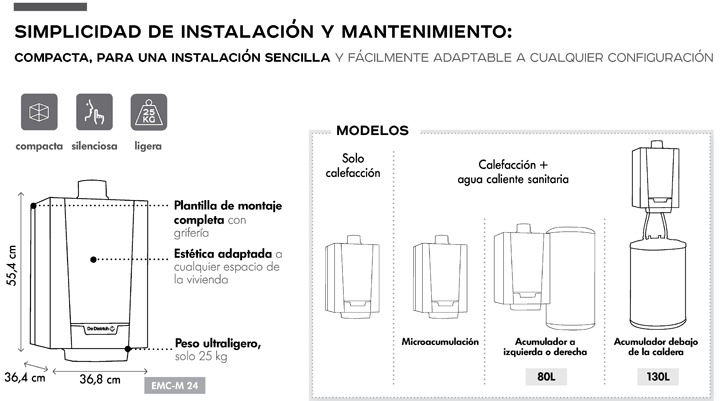 Simplicidad de instalación y mantenimiento